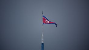Bandera de Corea del Norte.