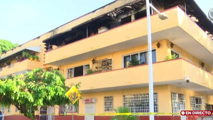 Incendio en edificio de la avenida México.