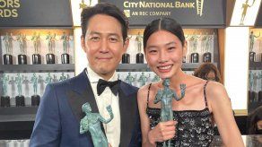 &nbsp;Lee Jung-Jae y Jung Ho-yeon, actores de El juego del calamar