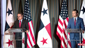 Conferencia entre del ministro de Seguridad de Panamá y el secretario de Defensa de Estados Unidos.&nbsp;