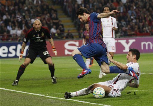 Milan y Barsa empatan sin goles en cuartos de final