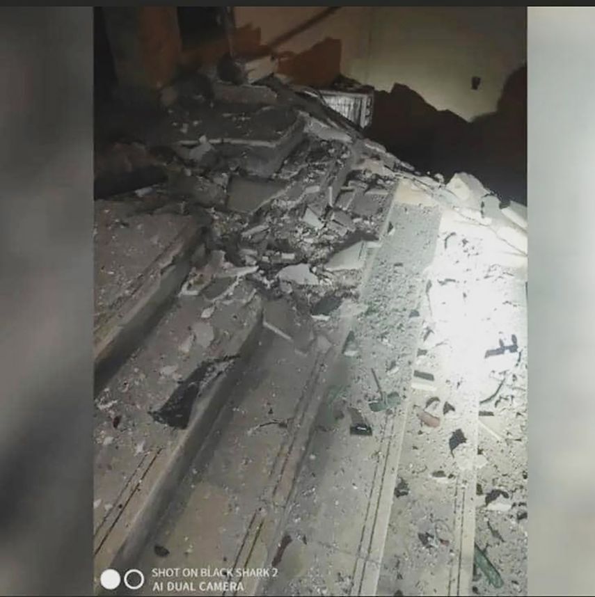 Casa del primer ministro de Irak luego del atentado.