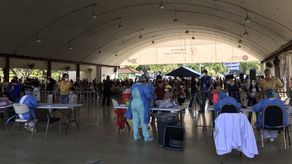 Jornada de vacunación pediátrica en el Parque Omar.