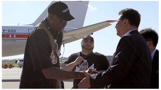 Rodman es recibido por Kim en Corea del Norte