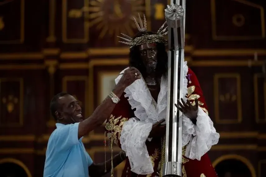 imagen del Cristo Negro de Portobelo, cortesía de telemetro
