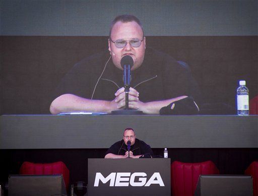 Dotcom lloró por borrado de archivos de Megaupload