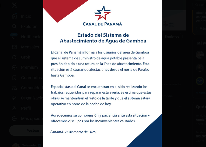 ACP trabaja en la reparación de rotura en la línea de abastecimiento de agua en Gambo ACP trabaja en la reparación de rotura en la línea de abastecimiento de agua en Gambo