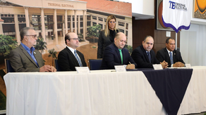 Firma de los convenios de transmisión de los debates presidenciales.&nbsp;El primer debate presidencial será el 21 de febrero.&nbsp;