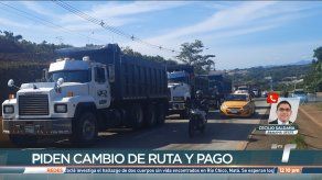 Camioneros que participarán en la construcción de la Línea 3 protestan en Arraiján