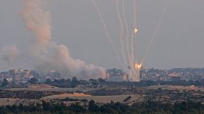 Cohetes palestinos disparados desde la Franja de Gaza.