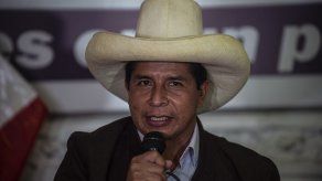 El candidato presidencial izquierdista Pedro Castillo﻿.