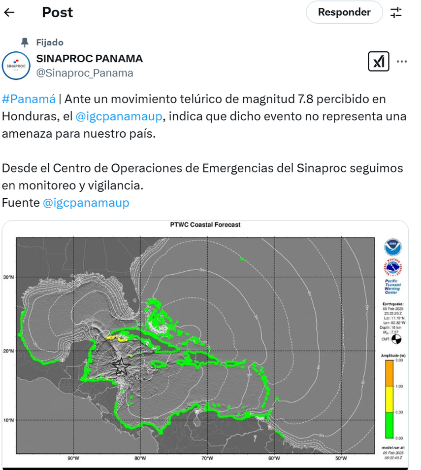 Anuncio del SINAPROC. Anuncio del SINAPROC.