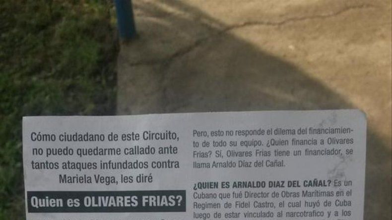 Vega se desvincula de escritos contra Olivares Frías