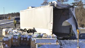 El camión estaba yendo al laboratorio.