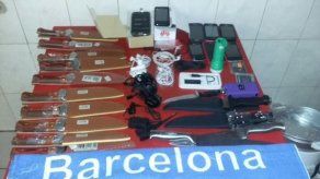 Incautan armas punzocortantes