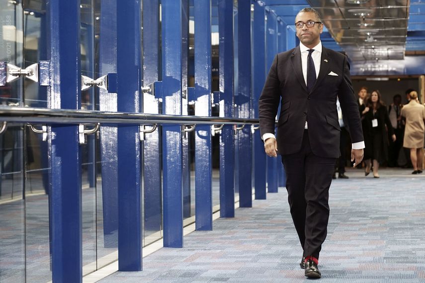 El secretario del Exterior de Gran Bretaña James Cleverly.