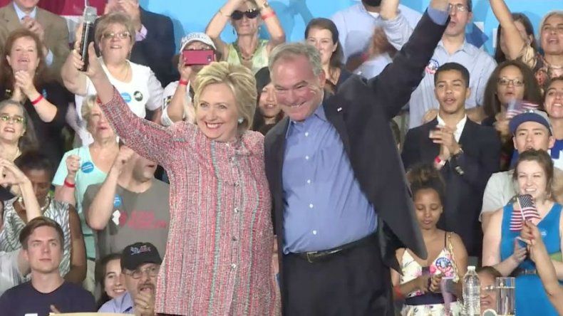Hillary Clinton elige al senador Tim Kaine como compañero de fórmula