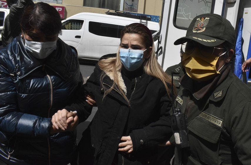 La expresidenta interina de Bolivia Jeanine Áñez.﻿