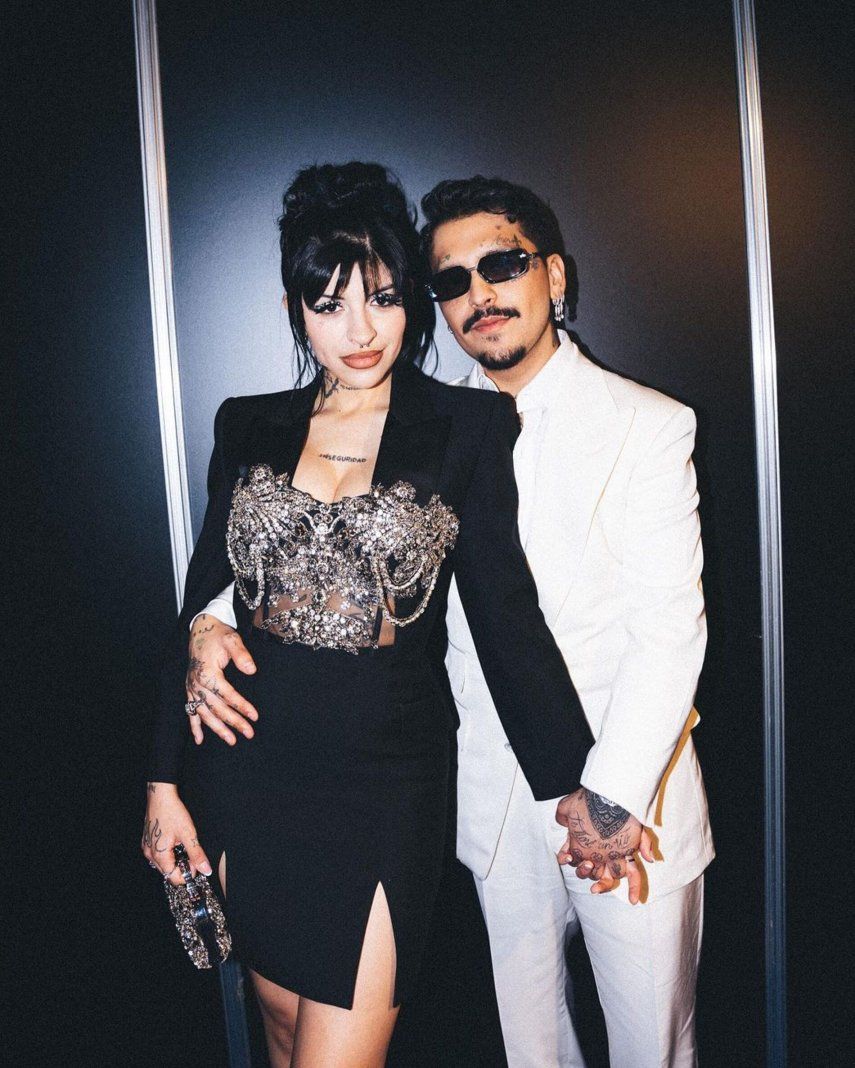 Christian Nodal y Cazzu presentan a su hija en San Valentín.