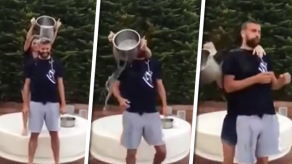 Shakira protagoniza un accidentado reto del cubo de agua helada