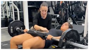 Dori Eleta e Isabella Ladera en plena sesión de entrenamiento.