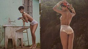 Rihanna hace un sexy topless para Vogue Brasil