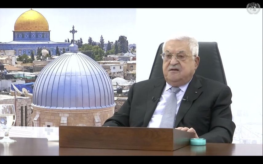 El presidente palestino Mahmoud Abbas.