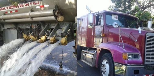 Conductor de cisterna sorprendido extrayendo agua sin autorización en Herrera