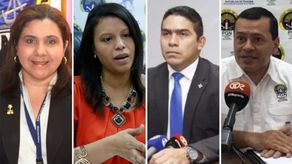 Los fiscales superiores Ruth Morcillo, Adecio Mojica, Zuleyka Moore y Nahaniel Murgas.