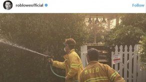 Rob Lowe se convierte en un bombero improvisado para salvar su casa de las llamas