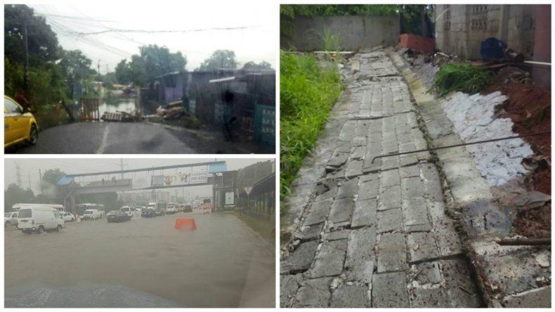 Inundaciones y colapso de muros tras fuertes lluvias con tormentas