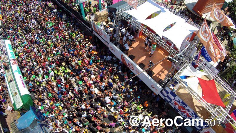 Imágenes aéreas del primer día de culecos en Las Tablas