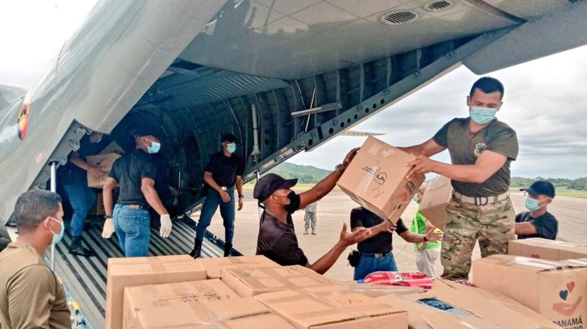 Operativo de ayuda humanitaria realizado por el Senan.