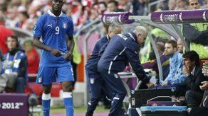 Euro: Balotelli está en duda para el partido con Irlanda