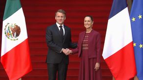 Claudia Sheinbaum recibe al presidente Emmanuel Macron Claudia Sheinbaum recibe al presidente Emmanuel Macron