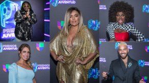Colores neón y nostalgia por los 80 dominan la alfombra de Premios Juventud