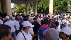 Manifestaciones en la ciudad de Santiago.