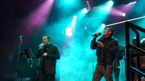 Ricardo y Alberto Gaitán en el Cumbia House en Bogotá.