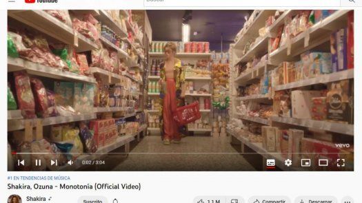Muestra de los números de Monotonía, lo nuevo de Shakira a menos de 24 horas de su lanzamiento.