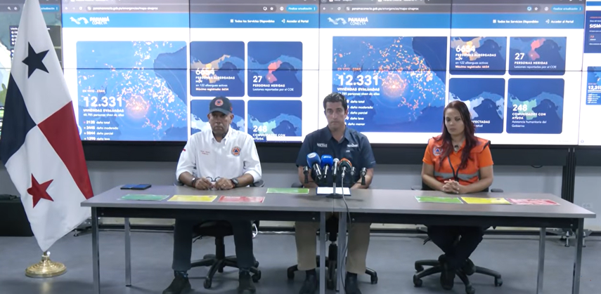 Conferencia del Gobierno Nacional tras Emergencia Nacional por terremoto.