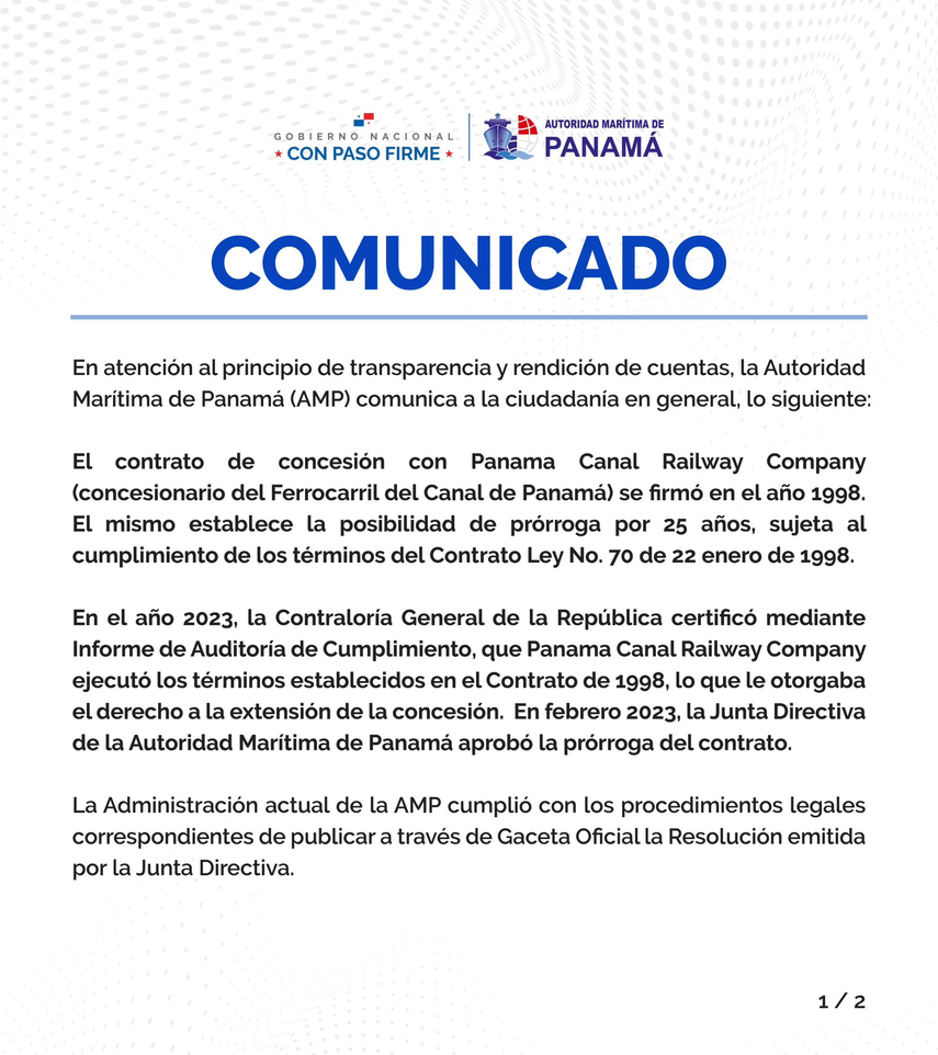 Comunicado de la AMP. Comunicado de la AMP.