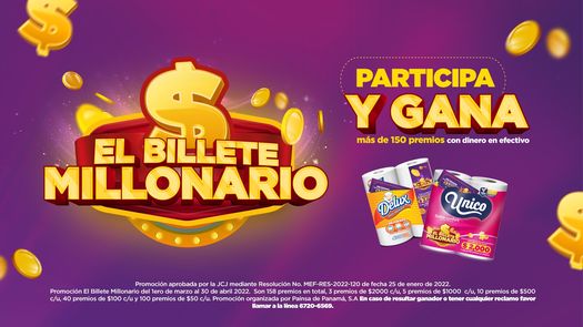 Tres pasos son los que debes seguir para ser un afortunado ganador de la increíble promoción El Billete Millonario que Unico y Delux traen para ti.