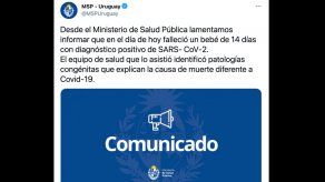 COVID-19 muere un bebé en Uruguay