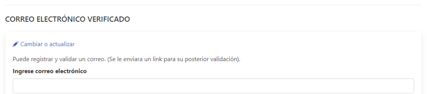 Paso 2: correo electrónico verificado.