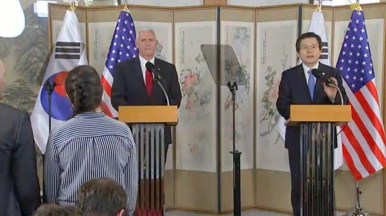 Pence recuerda los bombardeos en Siria y Afganistán para advertir a Pyongyang