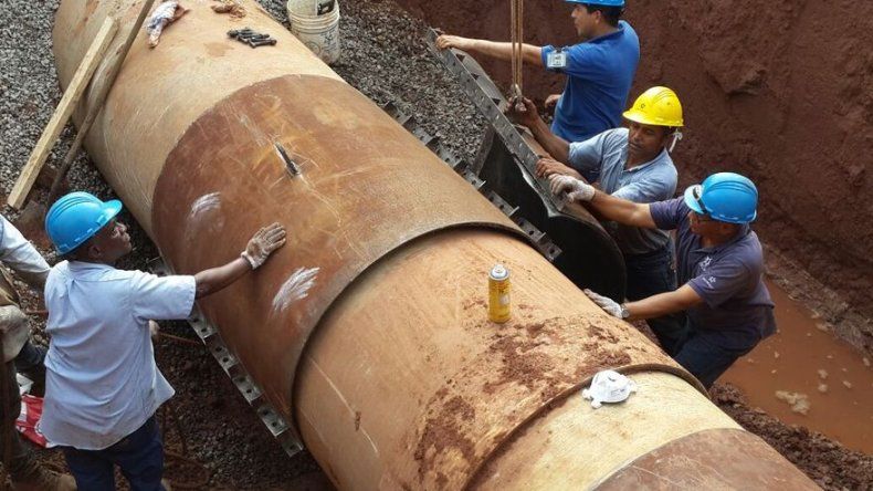 Concluye reparación de línea en toma de agua de Planta Mendoza