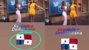 Programa de televisión confunde la bandera de República Dominicana con la de Panamá