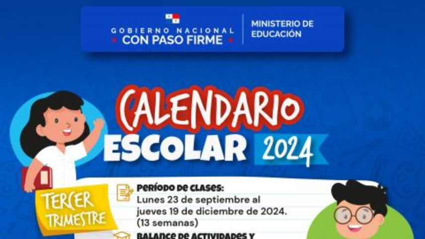 MEDUCA publica calendario del tercer trimestre 2024
