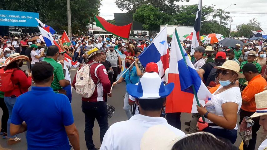 Manifestaciones en la provincia de Chiriquí.