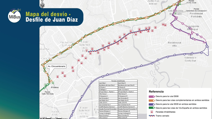 &nbsp;Mi Bus anuncia habrá desvíos por desfiles este domingo